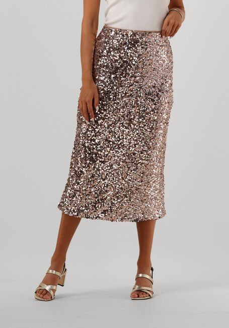 Bronzefarbene NEO NOIR Midirock BAIRA SEQUINS SKIRT - large