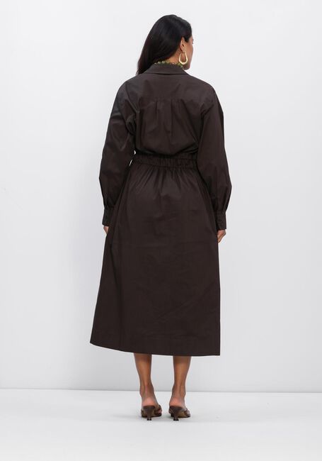 Braune NEO NOIR Midikleid OTTANA POPLIN DRESS - large