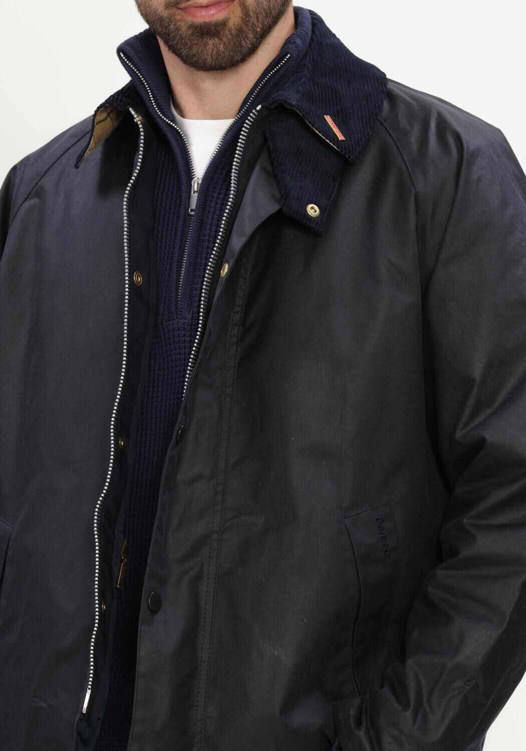 Dunkelblau BARBOUR Jack ICONS TRANSPORT WAX - large