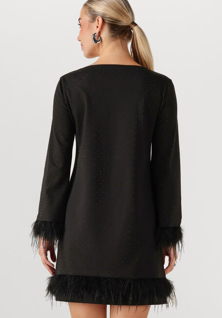 Schwarze ANA ALCAZAR Minikleid DRESS FEATHERS - large
