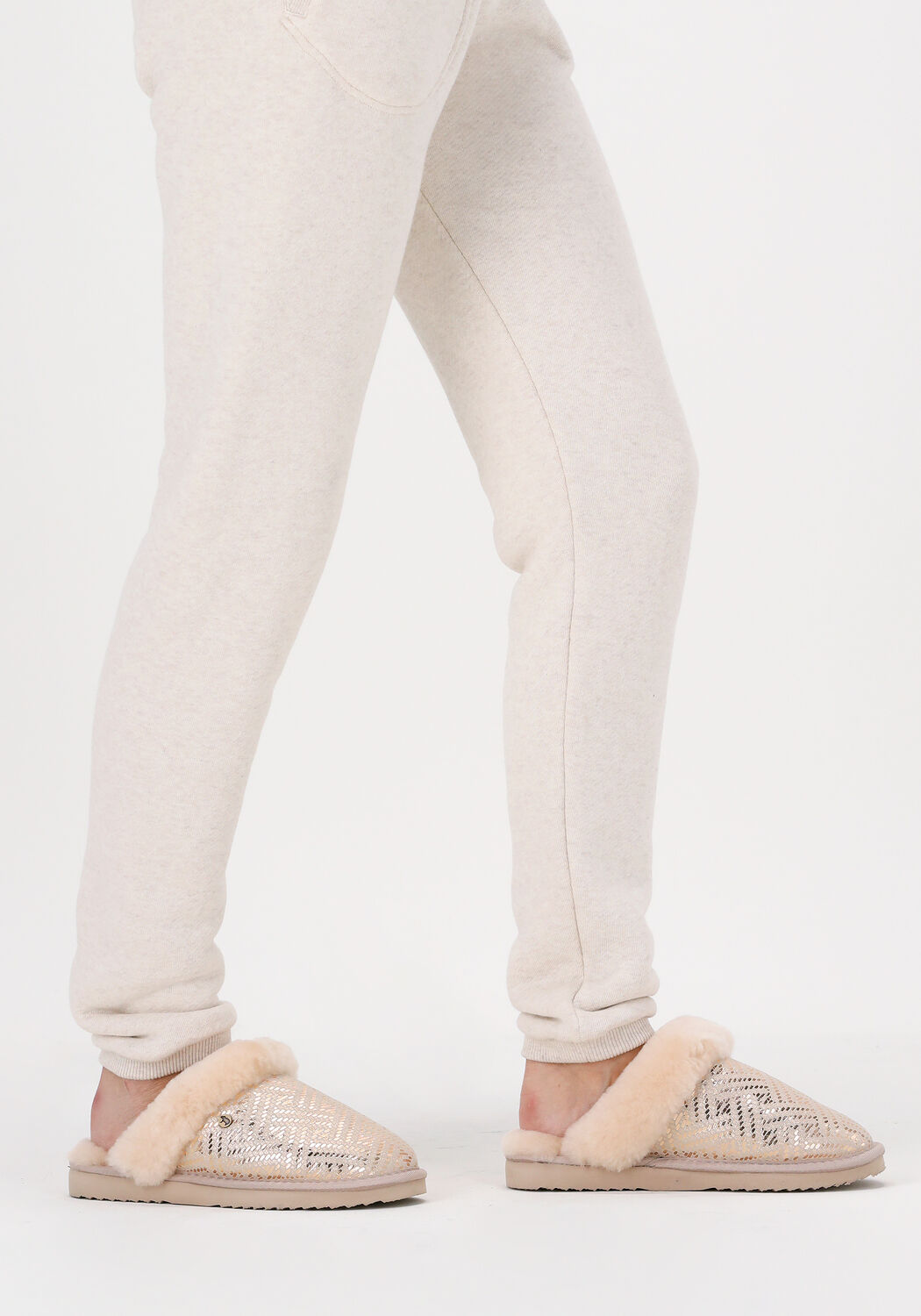 Goldfarbene WARMBAT Hausschuhe COLLIE - large