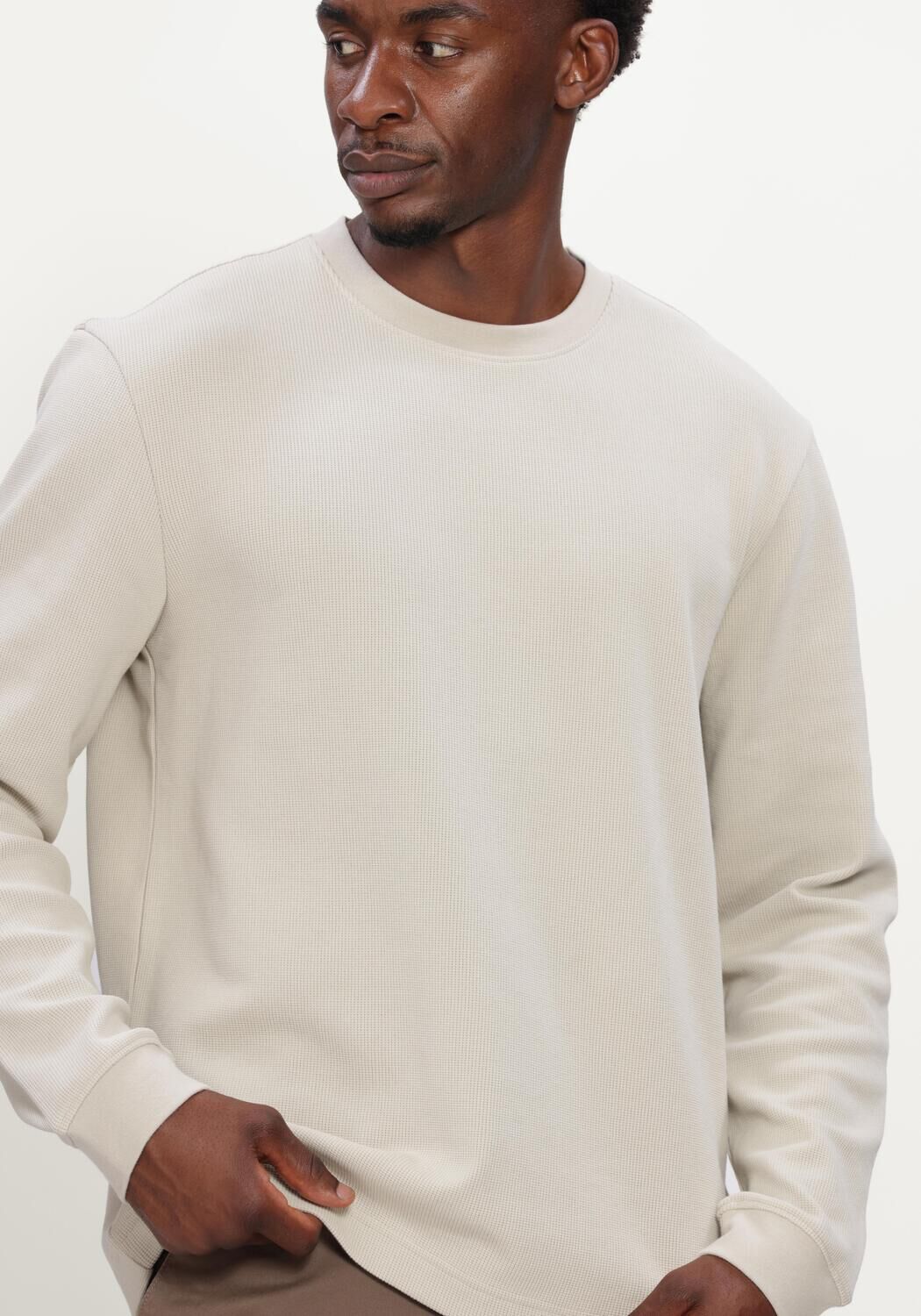 Creme BOSS ORANGE Pullover WE_TEMPEST - large