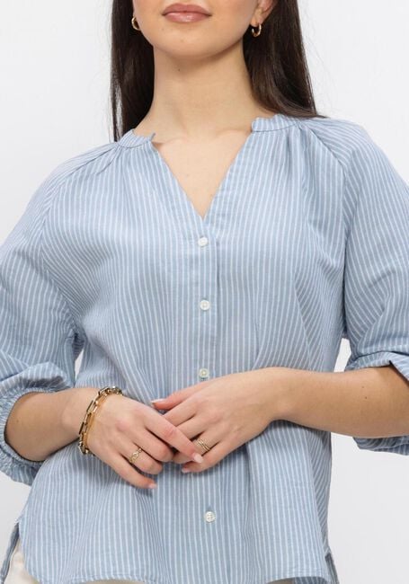 Hellblau SELECTED WOMEN Blusen SLFCLEO-ALBERTA LINEN BLEND SHIRT - large