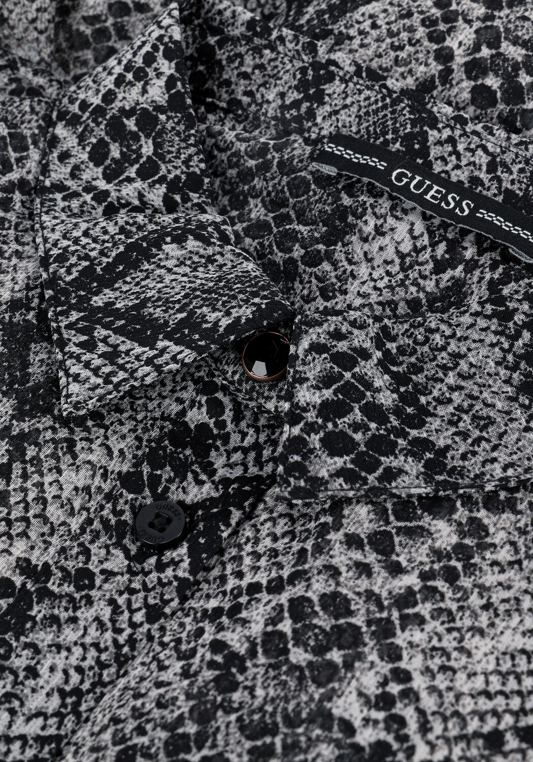 Graue GUESS Blusen LS CLOUIS SHIRT - large