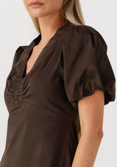 Braune NEO NOIR Maxikleid ILLANA POPLIN DRESS - large