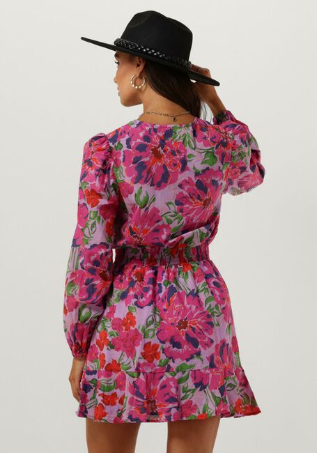 Mehrfarbige/Bunte ALIX THE LABEL Minikleid LADIES WOVEN PAINTED FLOWER BRODERIE DRESS - large
