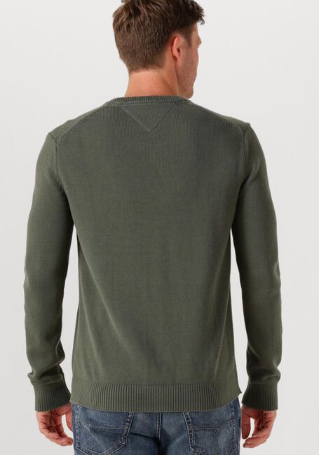 Olive TOMMY JEANS Pullover TJM SLIM ESS SWEATER EXTS - large