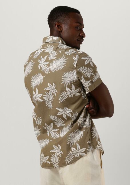 Khaki SCOTCH & SODA Casual-Oberhemd PRINTED + WASHED SHORT SLEEVE POPLIN SHIRT - large