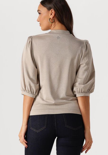 Bronzefarbene SUMMUM Top SHORT SLEEVE TOP SOFT LUREX JERSEY - large