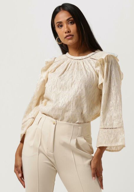 Weiße SUMMUM Blusen TOP LUREX JACQUARD - large