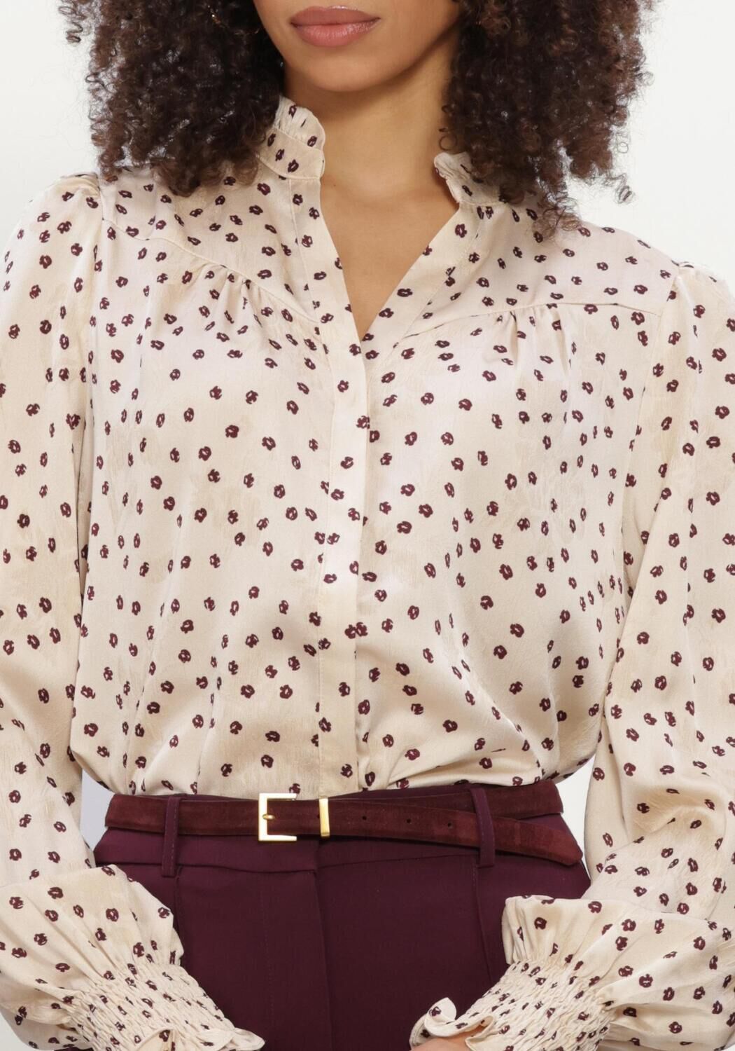 Beige NEO NOIR Blusen ASTRIDA FLOWER JACQUARD BLOUSE - large