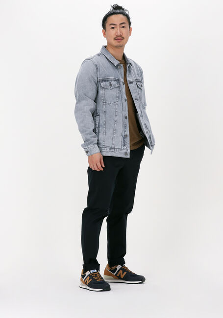 Graue CAST IRON Jeansjacke DENIM JACKET GREY DENIM WASH - large