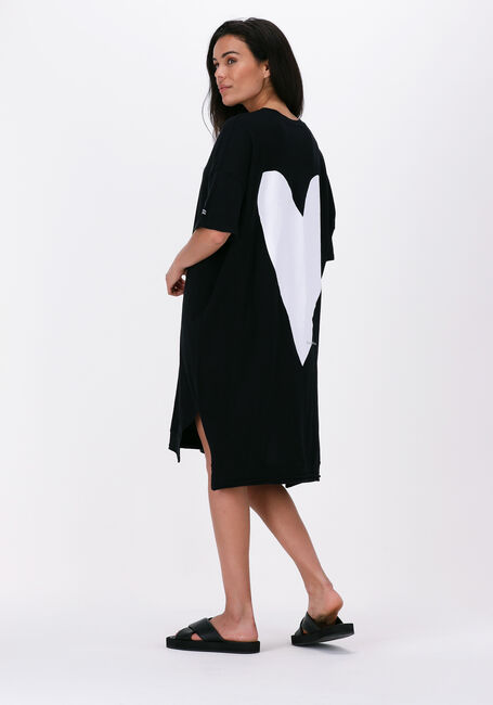 Schwarze 10DAYS Midikleid OVERSIZED TEE DRESS HEART - large