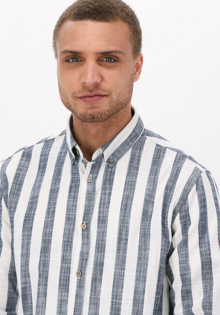Blau/weiß gestreift ANERKJENDT Casual-Oberhemd AKKONRAD STRIPED SHIRT - large