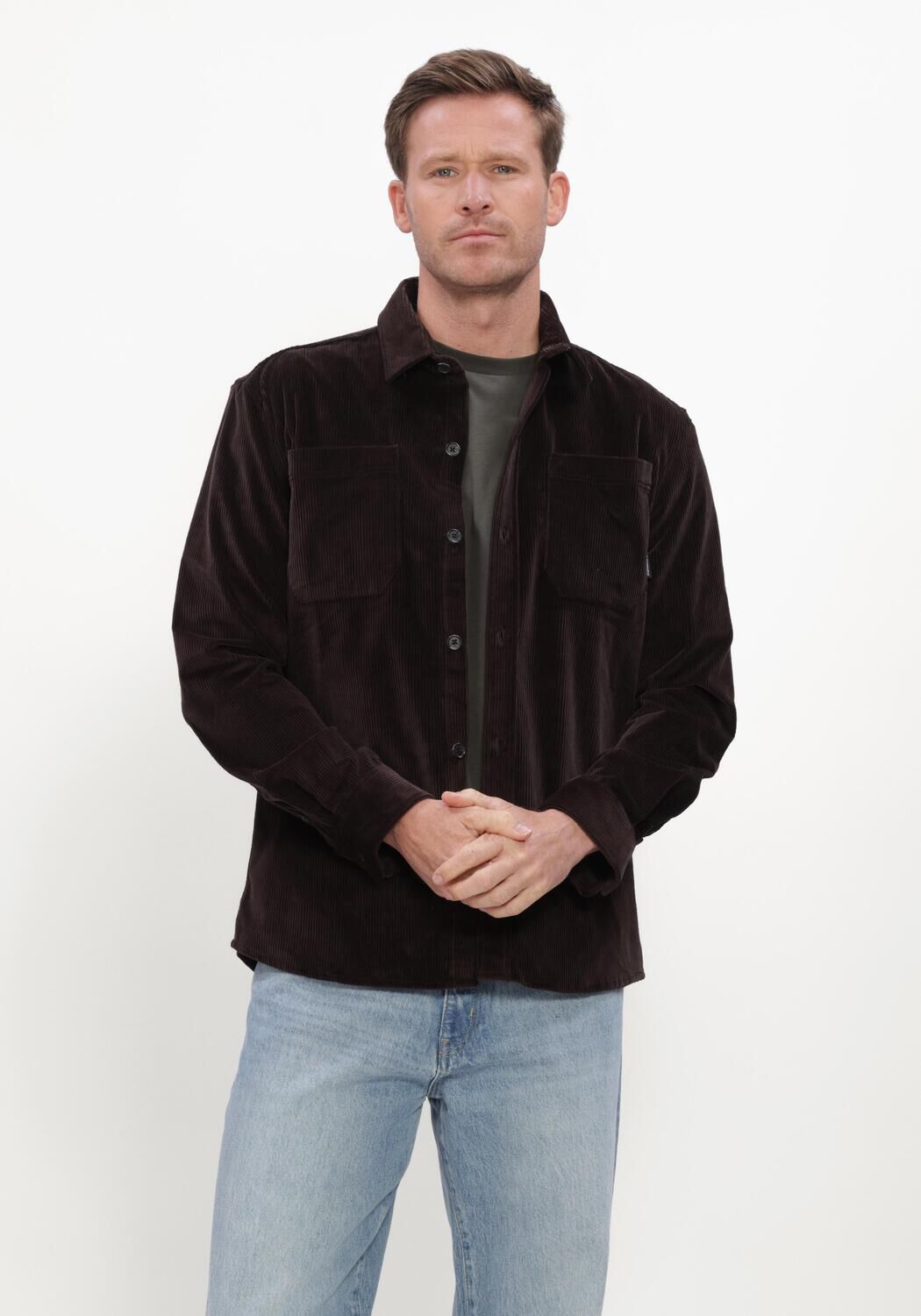 Braune THE GOODPEOPLE Overshirt SNEWY - large