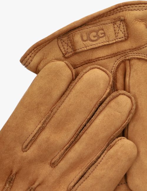 Cognacfarbene UGG Handschuhe POINT LEATHER GLOVE - large