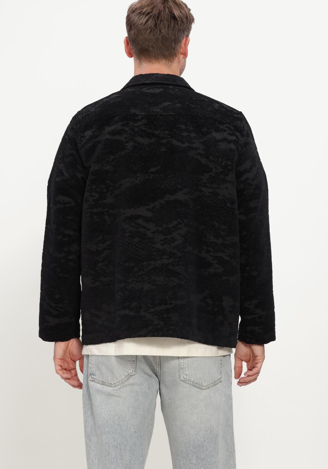 Schwarze WOODBIRD Jack WBBLADE CHENILLE JACKET - large