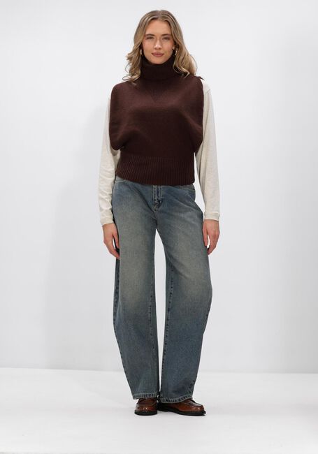 Braune ROUGE EDIT Pullover ROUCLEO ROLL NECK KNIT WEST - large