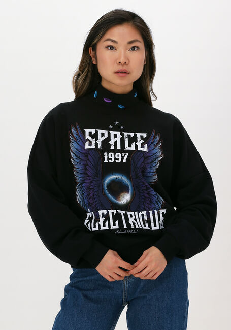 Schwarze COLOURFUL REBEL Sweatshirt SPACE DROPPED SHOULDER SWEAT - large
