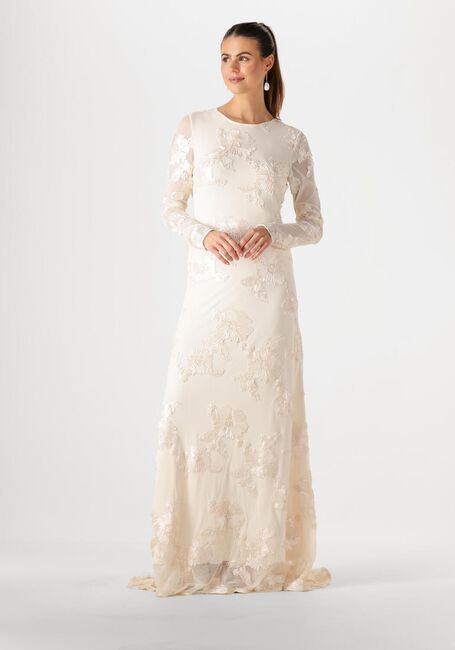 Ecru Y.A.S. Brautmode YASFLOREE LS TRAIN DRESS - CELEB - large