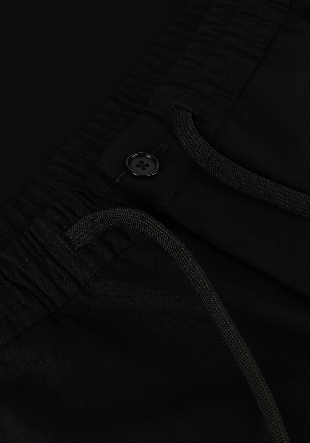 Schwarze SELECTED MEN Hose SLH196-STRAIGHT ROBERT STRING FLEX PANT - large