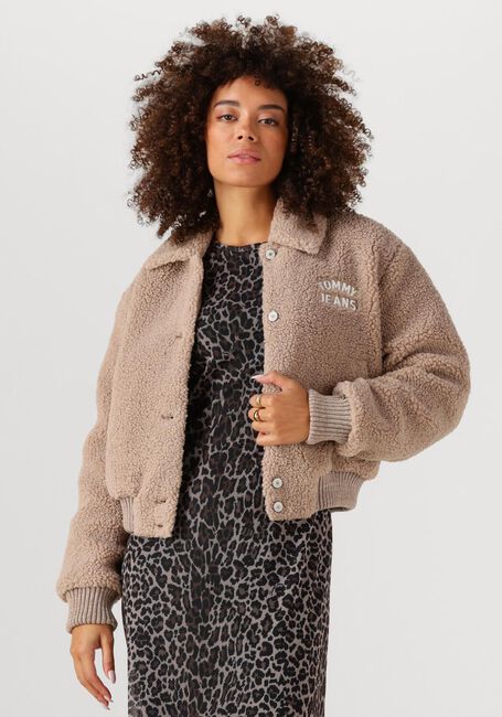 Sand TOMMY JEANS Teddy-Jacke TJW TEDDY VARSITY BOMBER - large
