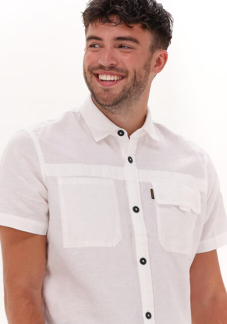 Weiße PME LEGEND Casual-Oberhemd SHORT SLEEVE SHIRT CTN/LINEN - large