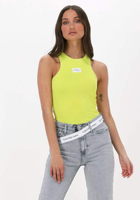 Gelbe CALVIN KLEIN Top ACID WASH RIB TANK TOP - large