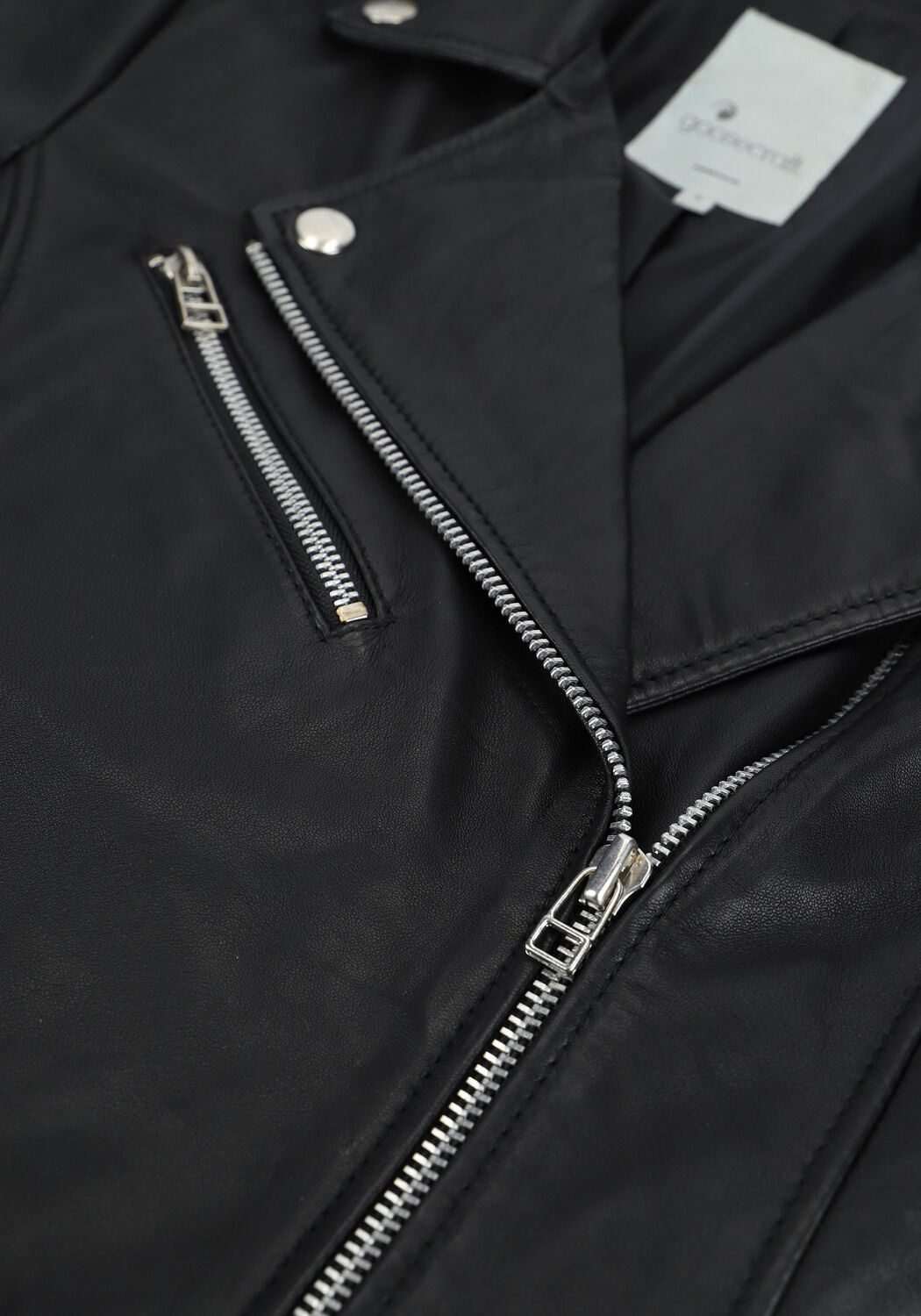 Schwarze GOOSECRAFT Lederjack GC JULIA BIKER - large