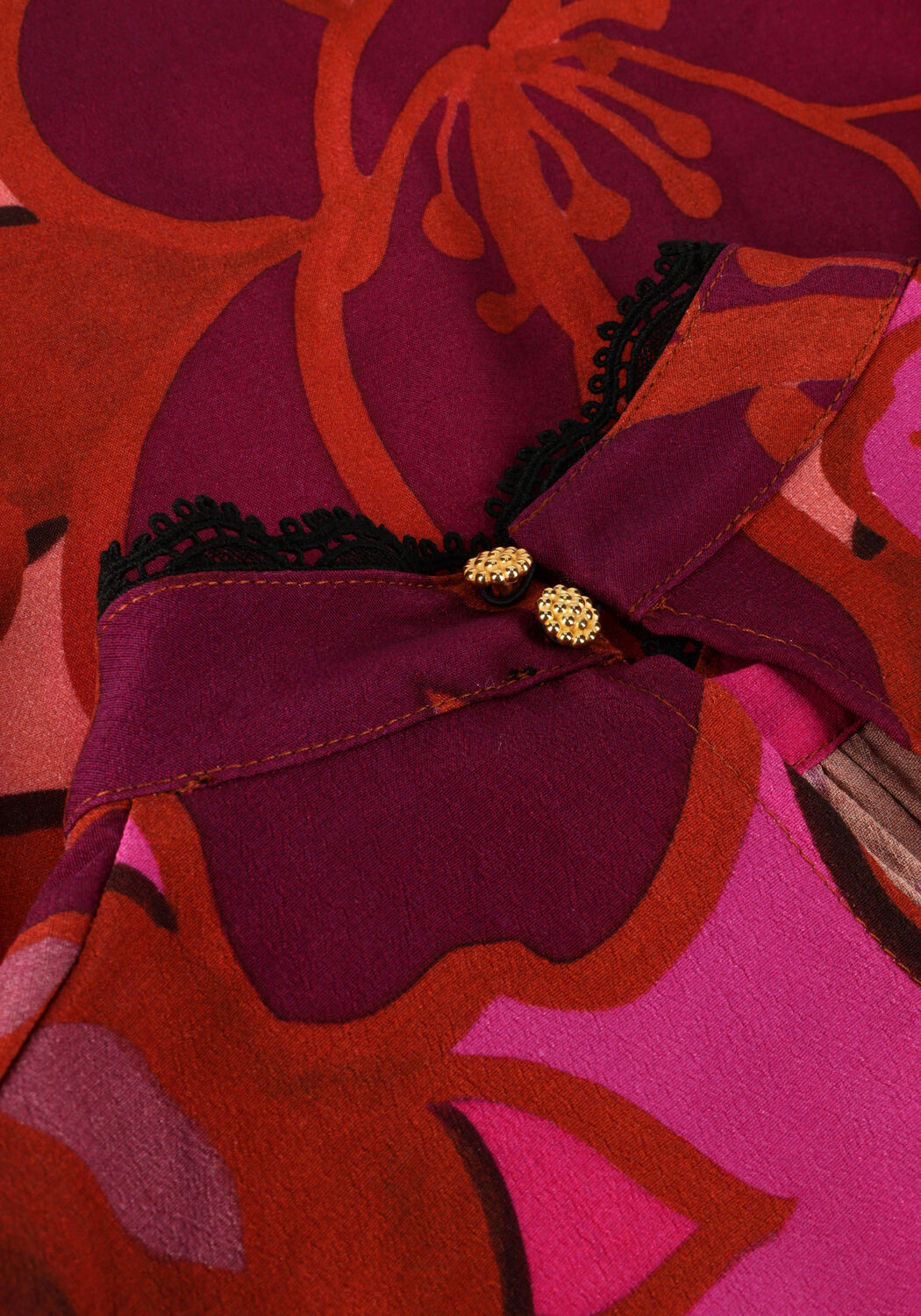 Rosane JANSEN AMSTERDAM Blusen WFP105 BLOUSE PRINT WITH PUFFSLEEVES AND TURTLE NECK - large