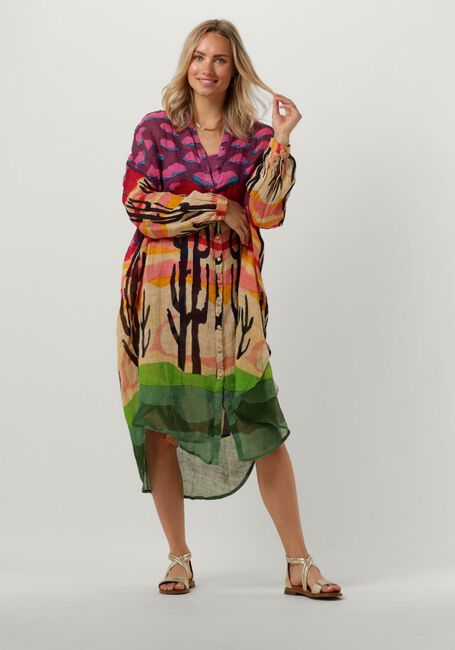 Mehrfarbige/Bunte MES DEMOISELLES Midikleid SHIRT SEMIVOLE - large