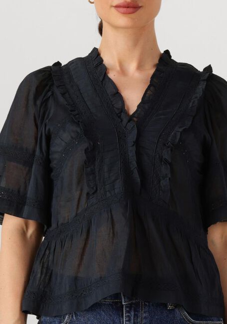 Dunkelblau NEO NOIR Blusen EVIENNE S VOILE TOP - large