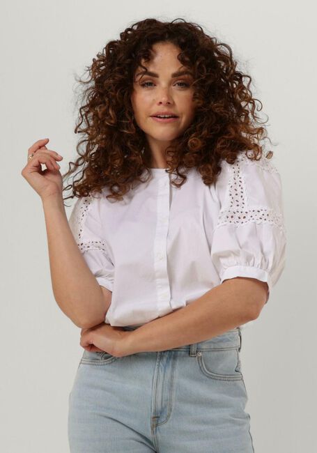 Weiße MSCH COPENHAGEN Bluse MSCHMARIBEL CENILLA 2/4 SHIRT - large