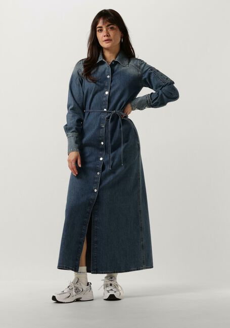 Blaue VANILIA Midikleid DENIM MIDI DRESS - large