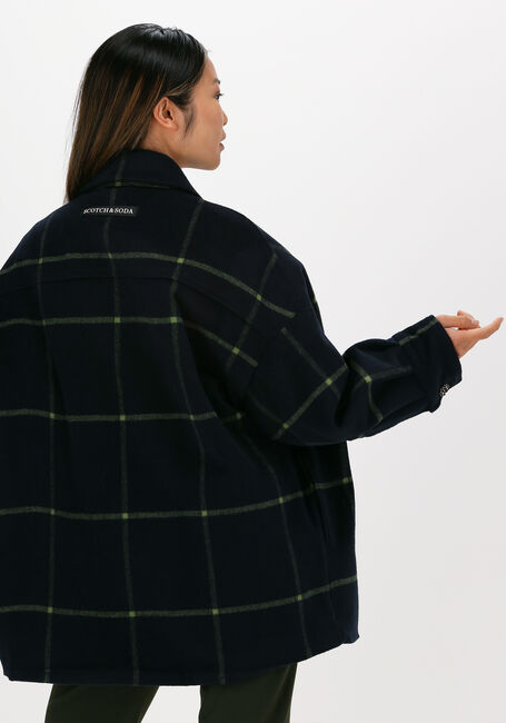 Blaue SCOTCH & SODA Jack PADDED CHECKED WOOL-BLEND SHIR - large