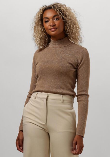 Goldfarbene EST'SEVEN Rollkragenpullover NIKOLE TOP LONGSLEEVE - large