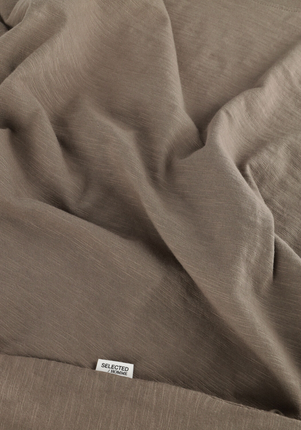 Gr&uuml;ne SELECTED MEN T-shirt SLHASPEN SLUB SS O-NECK TEE NOOS - large