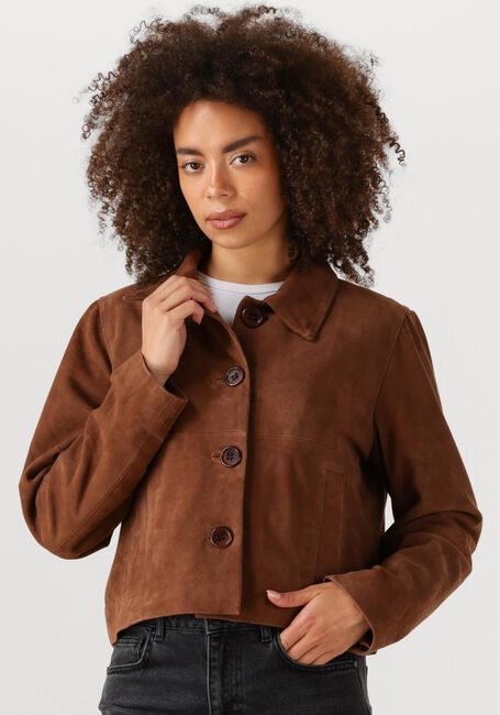 Braune MY ESSENTIAL WARDROBE Lederjack PETRAMW SUEDE JACKET - large