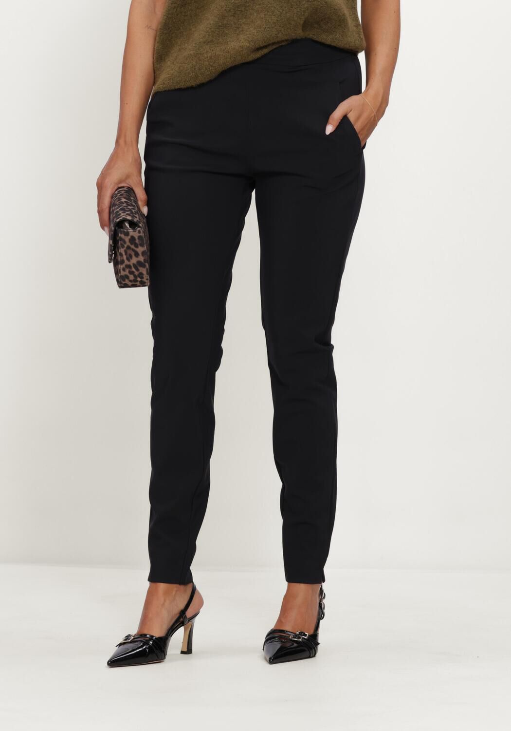 Schwarze STUDIO ANNELOES Hose Downstairs bonded trousers - large