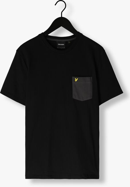 Schwarze LYLE & SCOTT T-shirt CONTRAST POCKET T-SHIRT - large