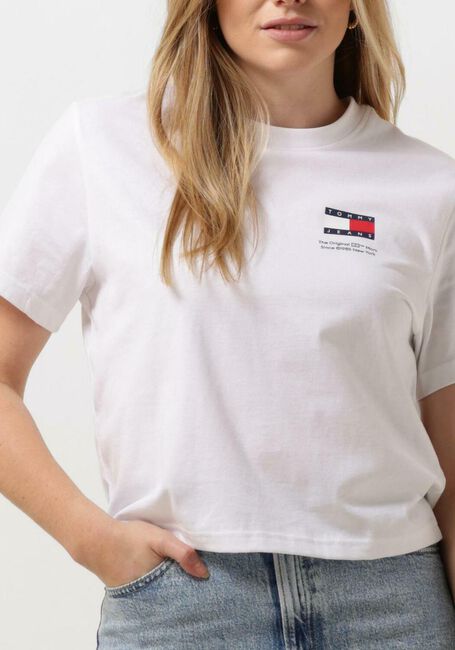 Weiße TOMMY JEANS T-shirt TJW BXY GRAPHIC FLAG TEE - large