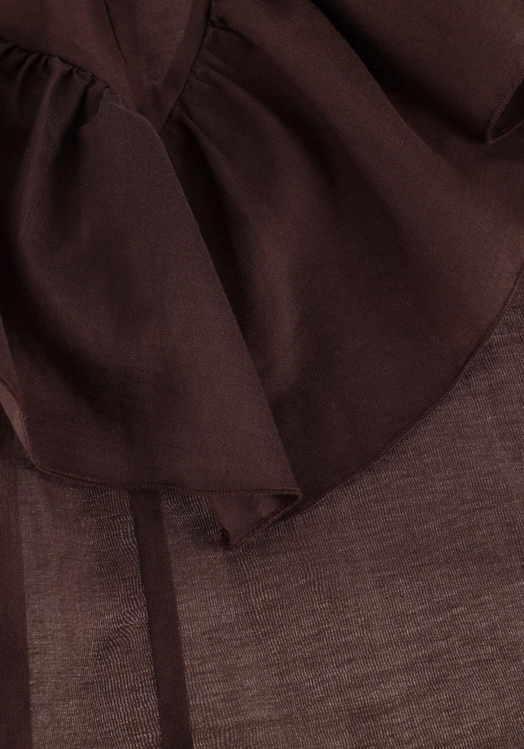 Braune SECOND FEMALE Blusen FRIA FRILL BLOUSE - large