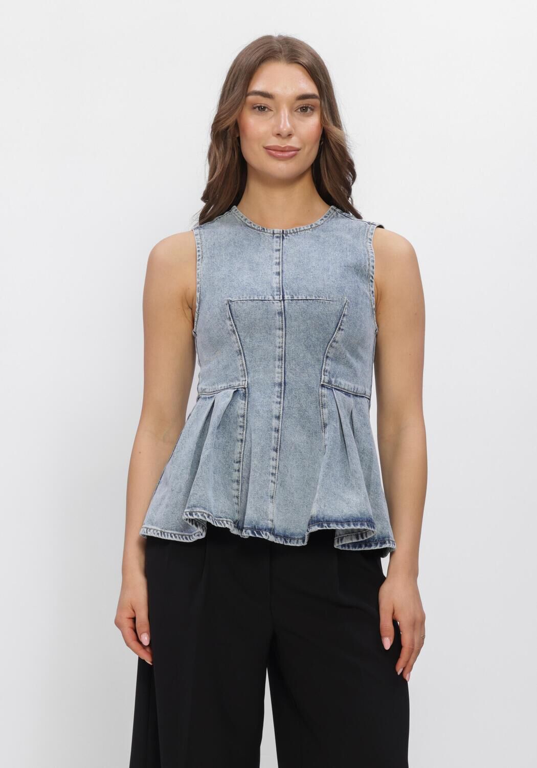 Blaue CO'COUTURE Tops & T-shirts PANCYCC DENIM TOP - large