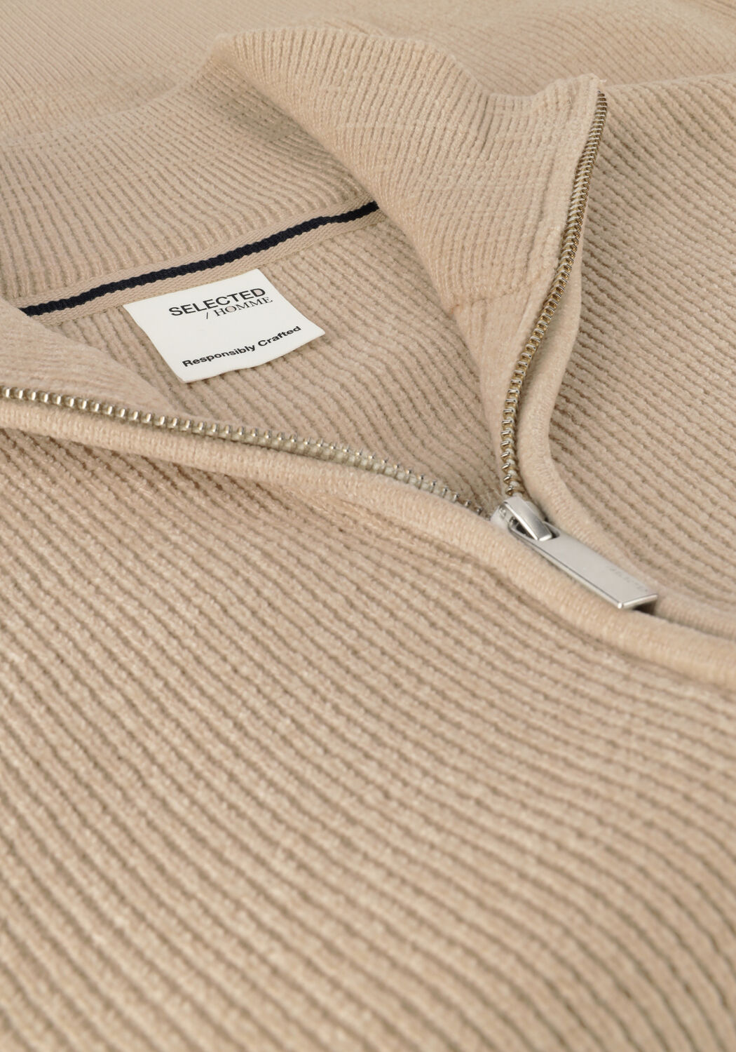 Nicht-gerade weiss SELECTED MEN Pullover SLHRODNEY LS HIGH NECK HALF ZIP - large