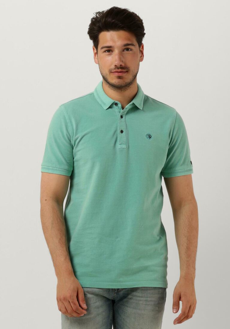 blaue cast iron polo-shirt short sleeve polo cotton gd pique