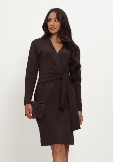 Braune INWEAR Midikleid AGGIEIW VINCENT KNOT DRESS - large
