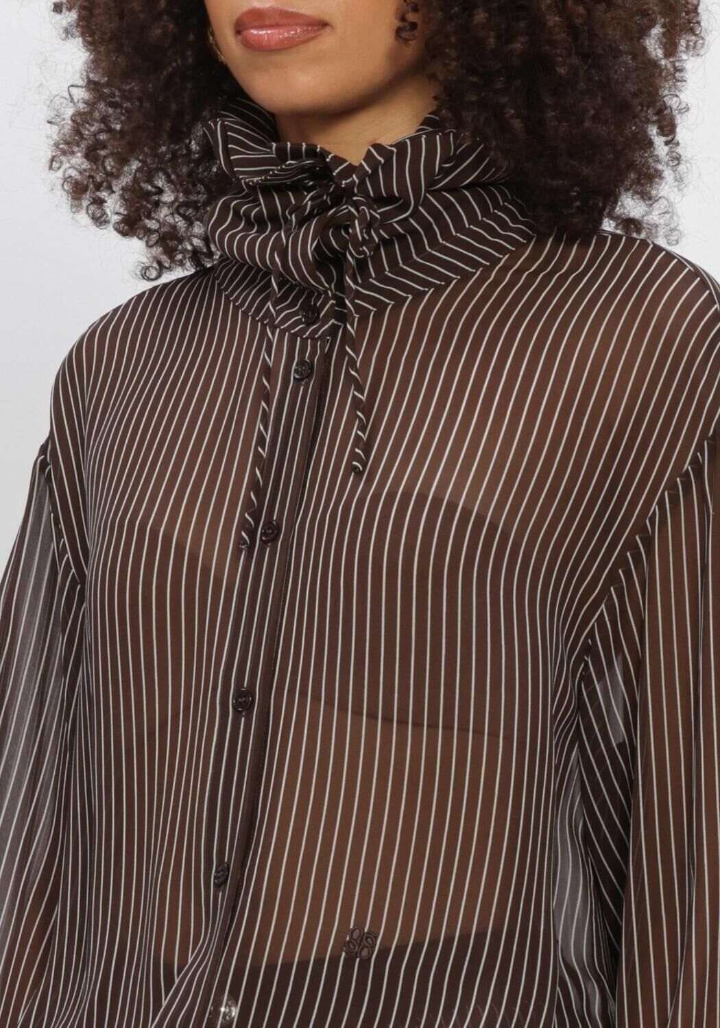 Braune DANTE6 Blusen SHAPIRO PINSTRIPE BLOUSE - large