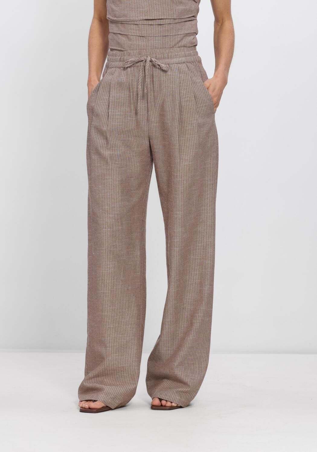 Sand CO'COUTURE Weite Hose JIHOCC STRIPE LL PANT - large