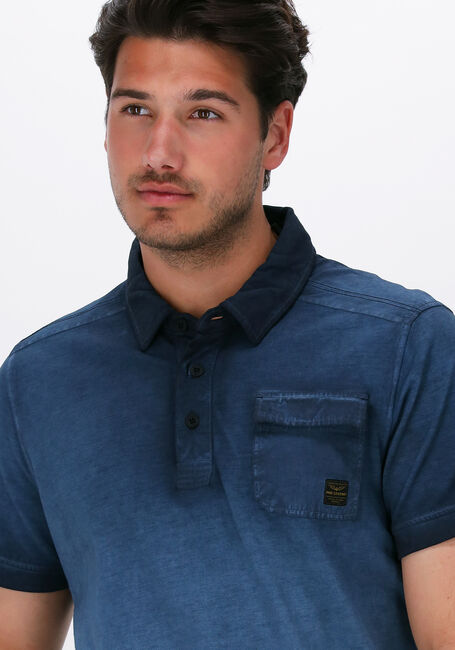 Dunkelblau PME LEGEND Polo-Shirt SHORT SLEEVE POLO LIGHT PIQUE COLD DYE - large