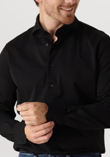 Schwarze PROFUOMO Klassisches Oberhemd SHIRT X-CUTAWAY JAPANESE KNITTED - large